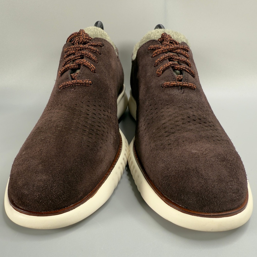 Cole‎ Haan 2.ZeroGrand Perforated Laser Wing Oxford Mens 8.5 8 1/2 M Suede Lace - Picture 2 of 16